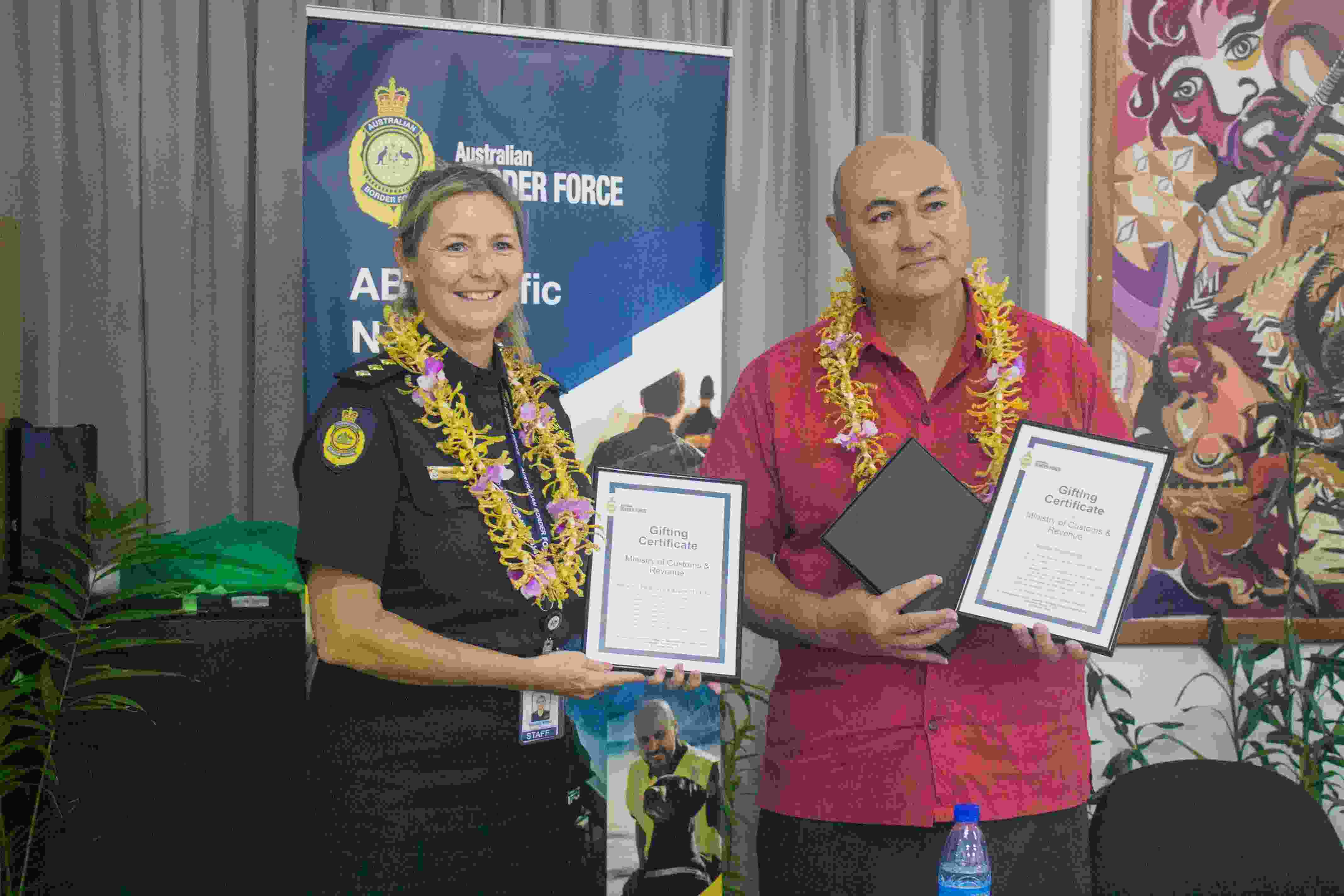 The Ministry of Customs & Revenue in Receipt of Donated Equipment & Safety Gear from the Australia Border Force